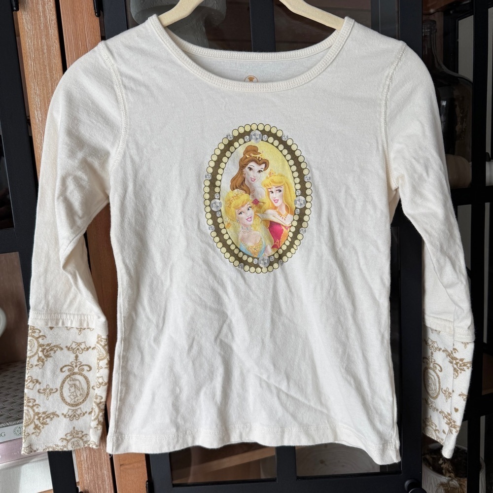 Vintage Disney Store y2K princess tee long sleeve girl layered cinderella aurora